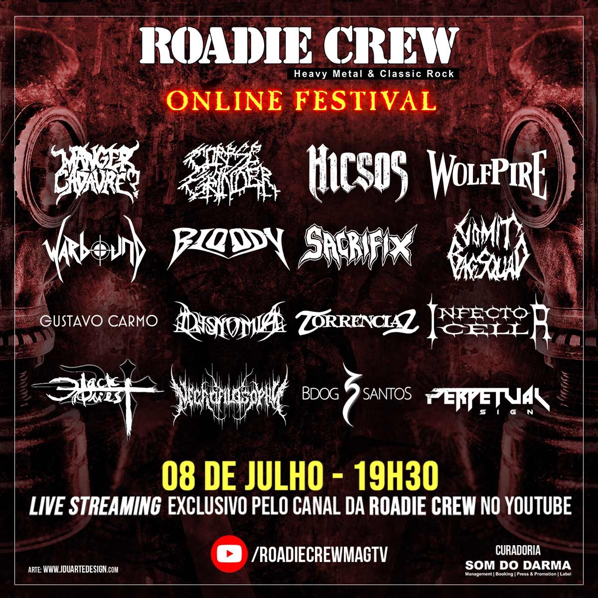 BLOODY: ‘Roadie Crew Online Festival - 28ª Edição’ acontecerá nesta sexta-feira (08)